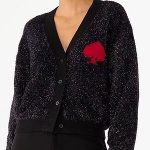Kate Spade Logo Sparkle Cardigan Size Small